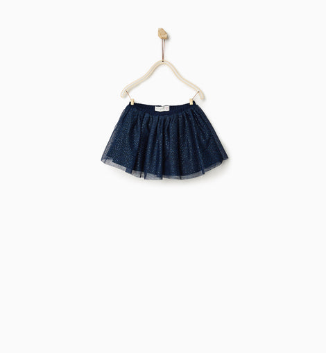 Shiny Polka Dot Tulle Skirt